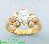 14K Gold Ladies' Ring - Click Image to Close