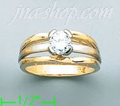 14K Gold Fancy Satin Ring - Click Image to Close