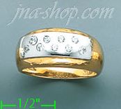 14K Gold Fancy Satin Ring - Click Image to Close