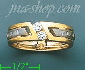 14K Gold Fancy Satin Ring - Click Image to Close