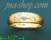 14K Gold Fancy Satin Ring - Click Image to Close