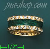 14K Gold Fancy Enamel Ring - Click Image to Close