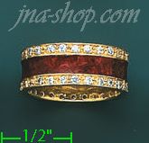 14K Gold Fancy Enamel Ring - Click Image to Close