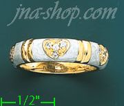 14K Gold Fancy Enamel Ring - Click Image to Close