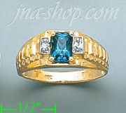 14K Gold CZ Ring - Click Image to Close