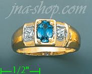 14K Gold CZ Ring - Click Image to Close