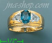 14K Gold CZ Ring - Click Image to Close