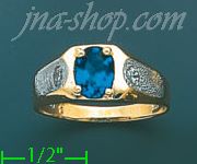 14K Gold CZ Ring - Click Image to Close