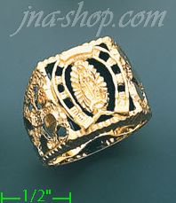 14K Gold Men's CZ Ring - Click Image to Close