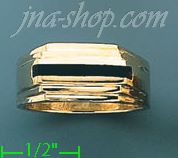 14K Gold High Polished Onyx Ring - Click Image to Close