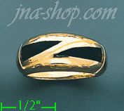 14K Gold High Polished Onyx Ring - Click Image to Close