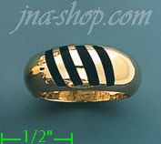 14K Gold High Polished Onyx Ring - Click Image to Close