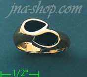 14K Gold High Polished Onyx Ring - Click Image to Close