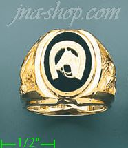 14K Gold Men's Onyx Ring - Click Image to Close