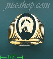 14K Gold Men's Onyx Ring - Click Image to Close