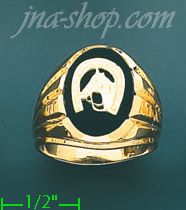 14K Gold Men's Onyx Ring - Click Image to Close