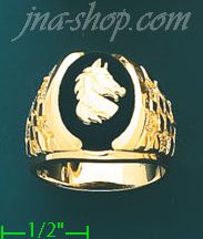 14K Gold Men's Onyx Ring - Click Image to Close