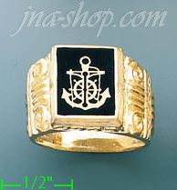 14K Gold Men's Picture Ring - Click Image to Close