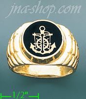 14K Gold Men's Picture Ring - Click Image to Close