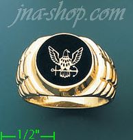 14K Gold Men's Picture Ring - Click Image to Close