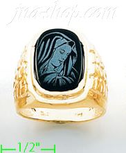 14K Gold Men's Picture Ring - Click Image to Close