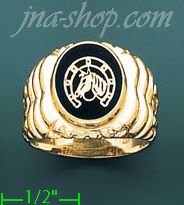 14K Gold Men's Picture Ring - Click Image to Close