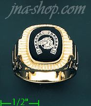 14K Gold Men's Picture Ring - Click Image to Close