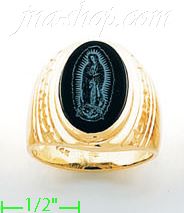 14K Gold Men's Picture Ring - Click Image to Close