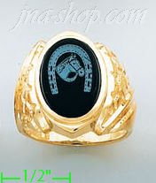 14K Gold Men's Picture Ring - Click Image to Close