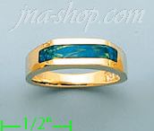 14K Gold Assorted Stone Ring - Click Image to Close