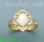 14K Gold Assorted Stone Ring - Click Image to Close