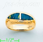 14K Gold Assorted Stone Ring - Click Image to Close