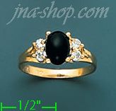 14K Gold Assorted Stone Ring - Click Image to Close