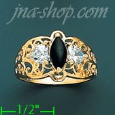 14K Gold Assorted Stone Ring - Click Image to Close