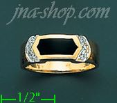 14K Gold Assorted Stone Ring - Click Image to Close