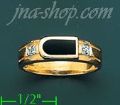 14K Gold Assorted Stone Ring - Click Image to Close