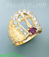 14K Gold CZ Ring - Click Image to Close