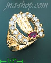 14K Gold CZ Ring - Click Image to Close