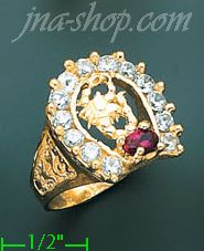 14K Gold CZ Ring - Click Image to Close