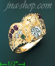 14K Gold CZ Ring - Click Image to Close