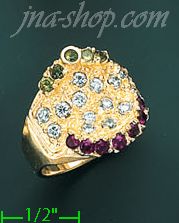 14K Gold CZ Ring - Click Image to Close