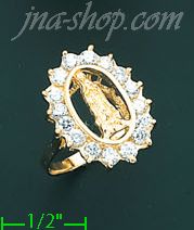 14K Gold CZ Ring - Click Image to Close