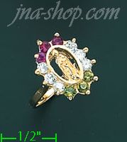 14K Gold CZ Ring - Click Image to Close