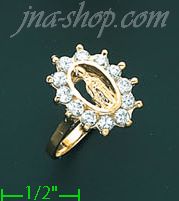 14K Gold CZ Ring - Click Image to Close