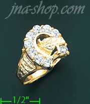 14K Gold CZ Ring - Click Image to Close