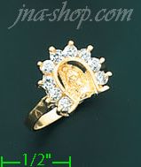 14K Gold CZ Ring - Click Image to Close