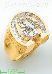 14K Gold CZ Ring - Click Image to Close