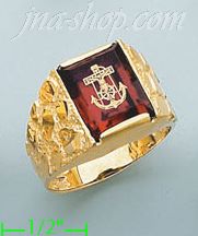 14K Gold Men's Picture Ring - Click Image to Close