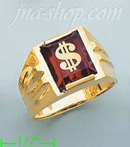 14K Gold Men's Picture Ring - Click Image to Close