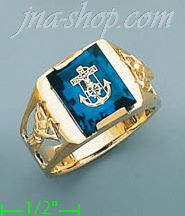 14K Gold Men's Picture Ring - Click Image to Close